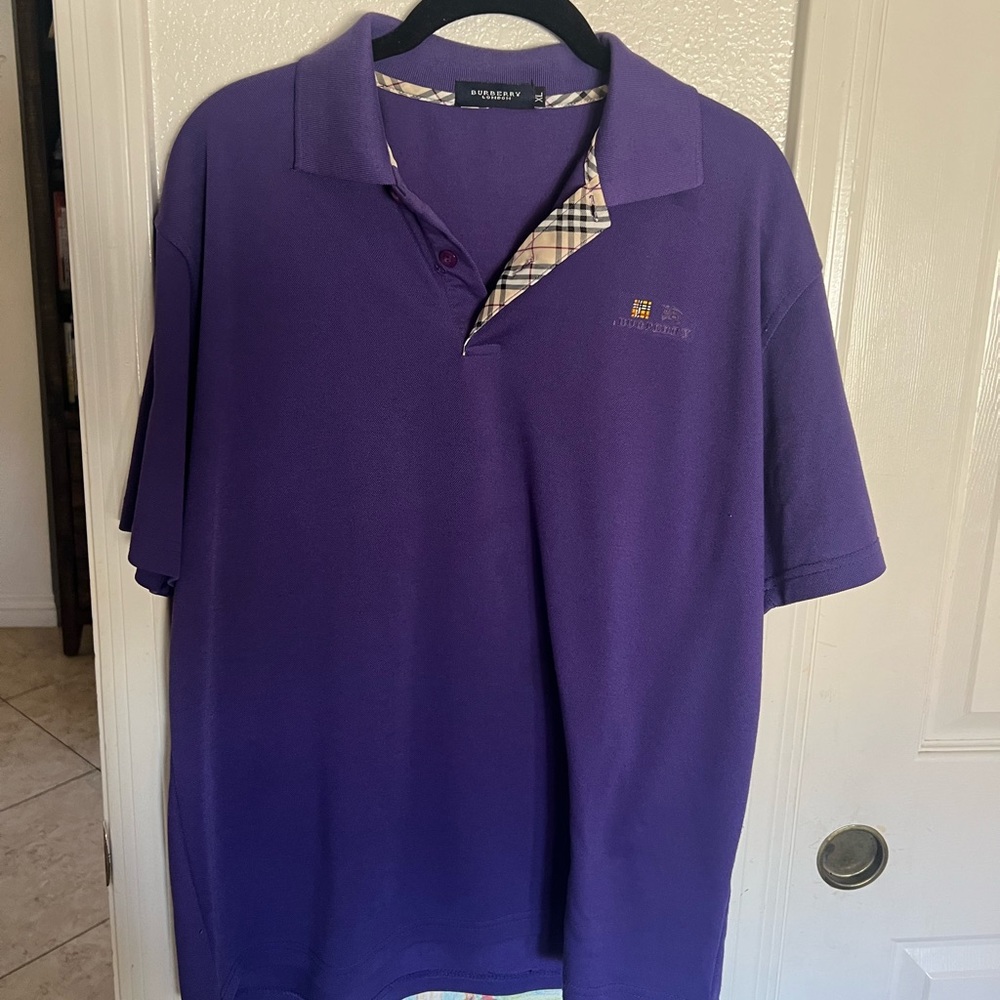 Burberry London Purple Men’s shirt XL